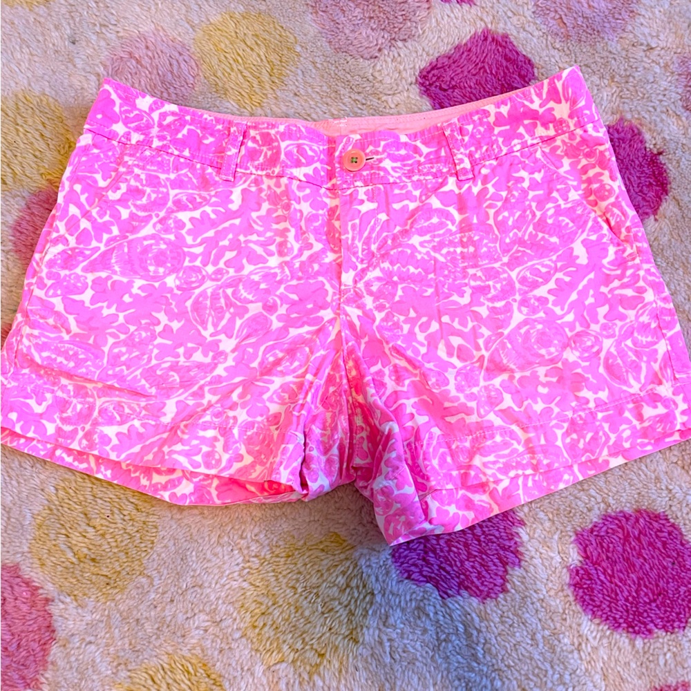 🦩🌴Lilly Pulitzer Hot Pink Callahan Shorts, Size 10